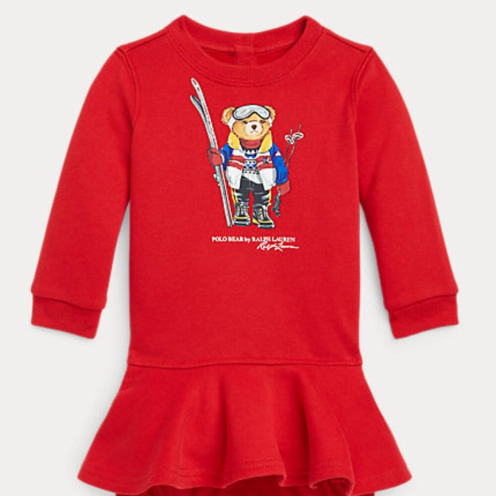 Polo Ralph Lauren Baby Girl's Polo Bear Fleece Dress